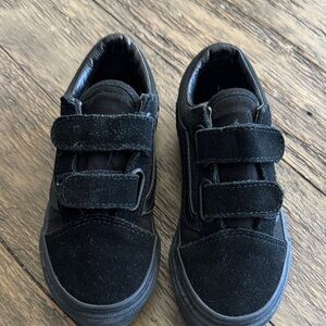 Vans Kids Black Velcro Sneakers